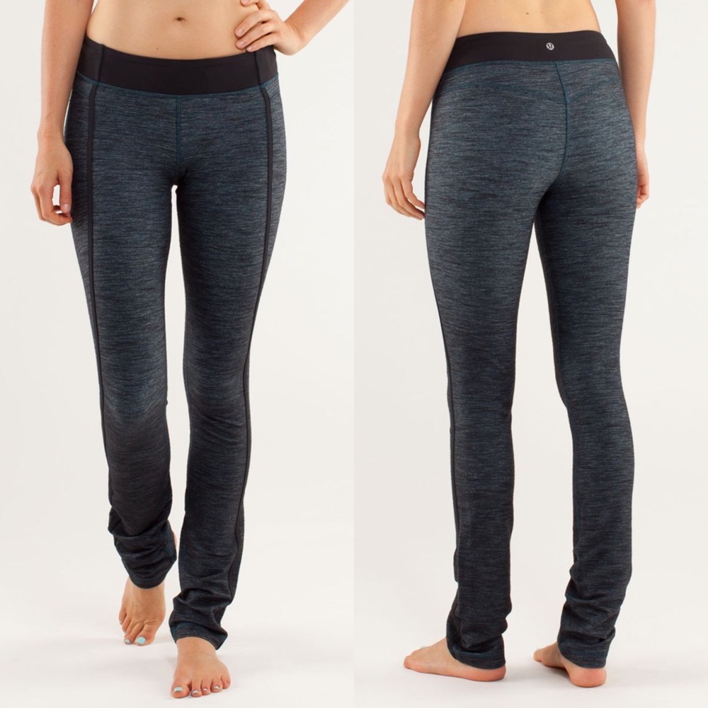 RARE Lululemon Forme Pant Sz 2/33” In Reversible Slub Denim Alberta Lake / Black